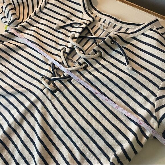 Madewell Striped Lace-Up Top   - Picture 6 of 10